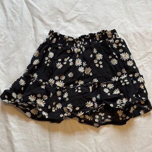 jumping beans Black Daisy Tiered Ruffle Skort